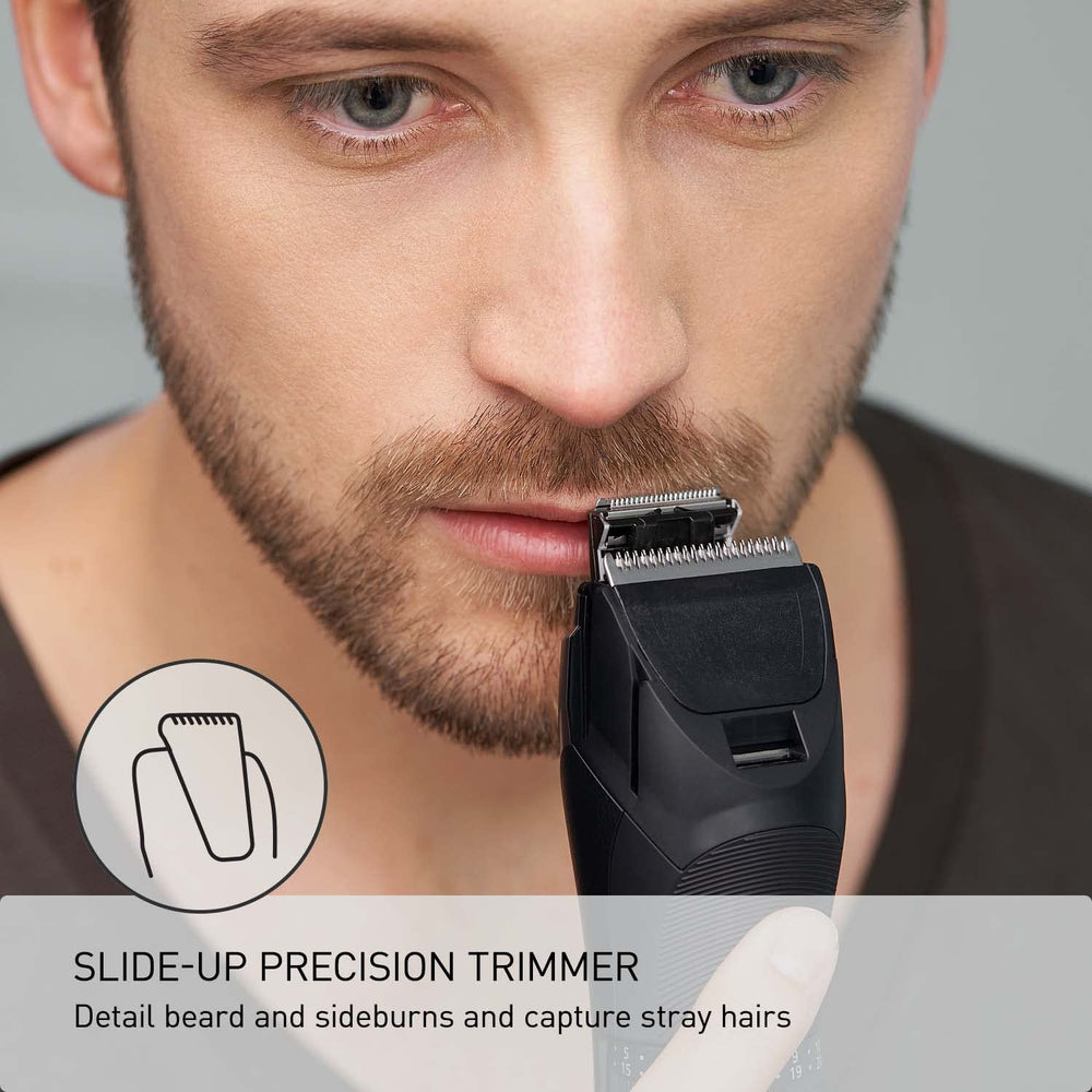 Panasonic ER-GB80-S ergonomic grip enhances comfort during trimming sessions