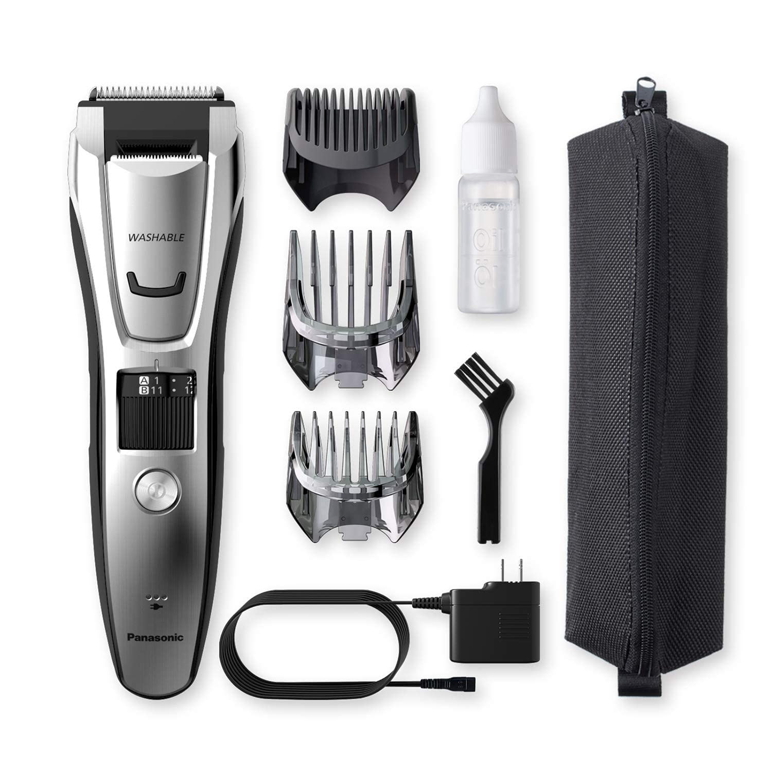 Panasonic ER-GB80-S sleek silver finish adds modern style