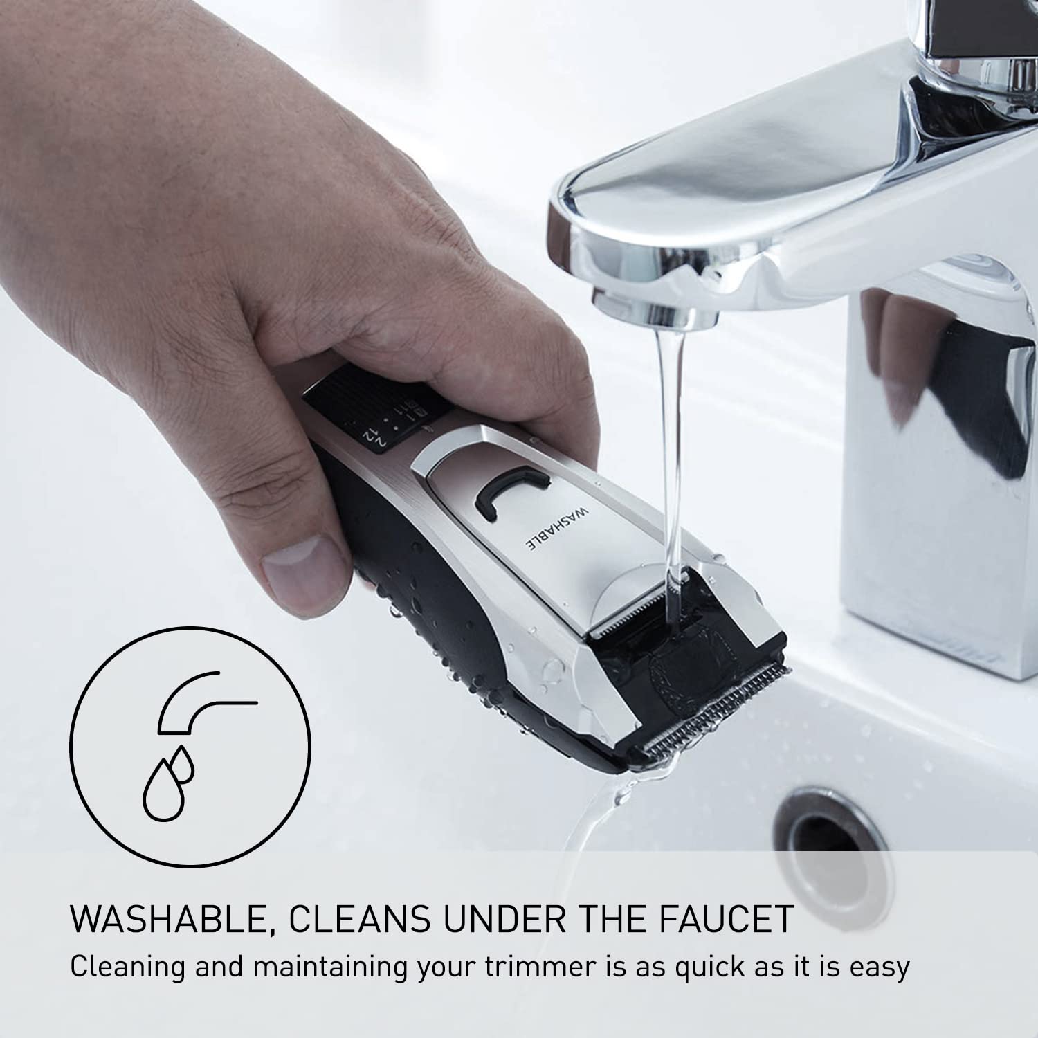 Panasonic ER-GB80-S three attachments support tailored grooming for beard, body, and hair