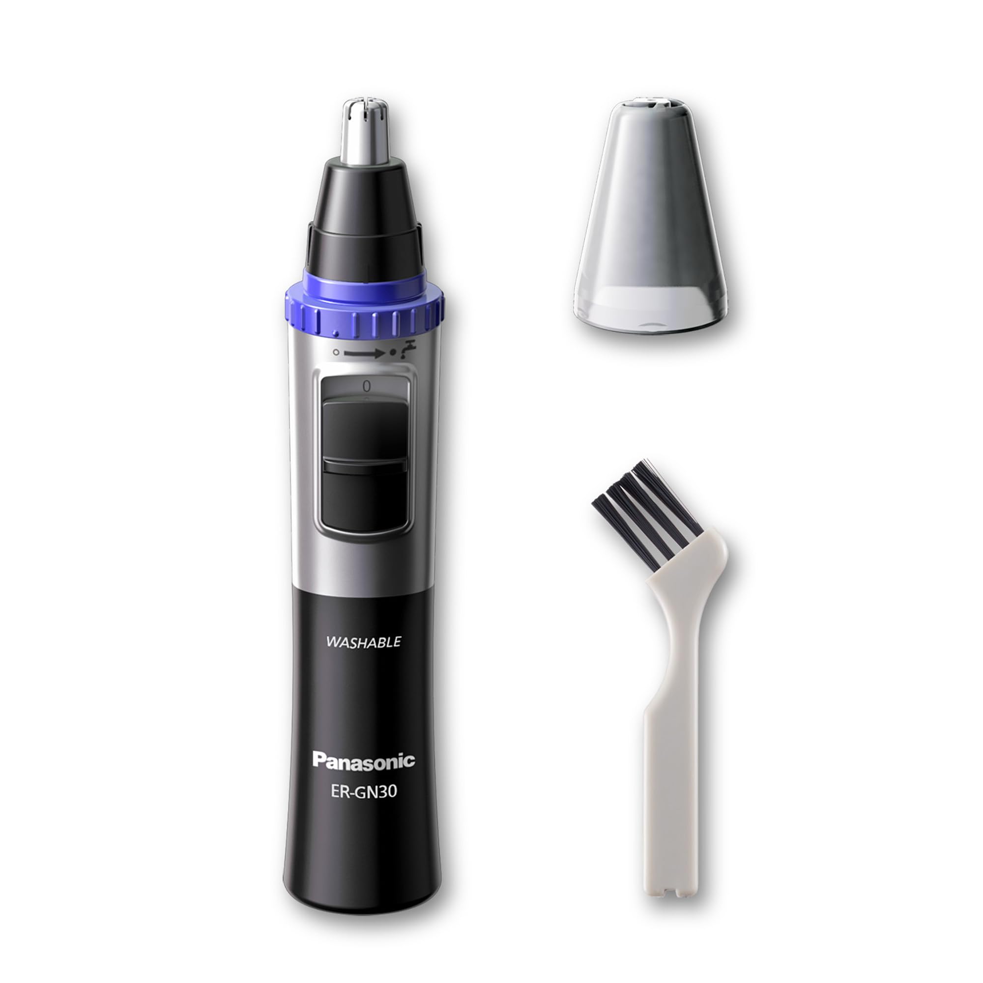 Panasonic ER-GN30-K accessories protective cap cleaning brush included