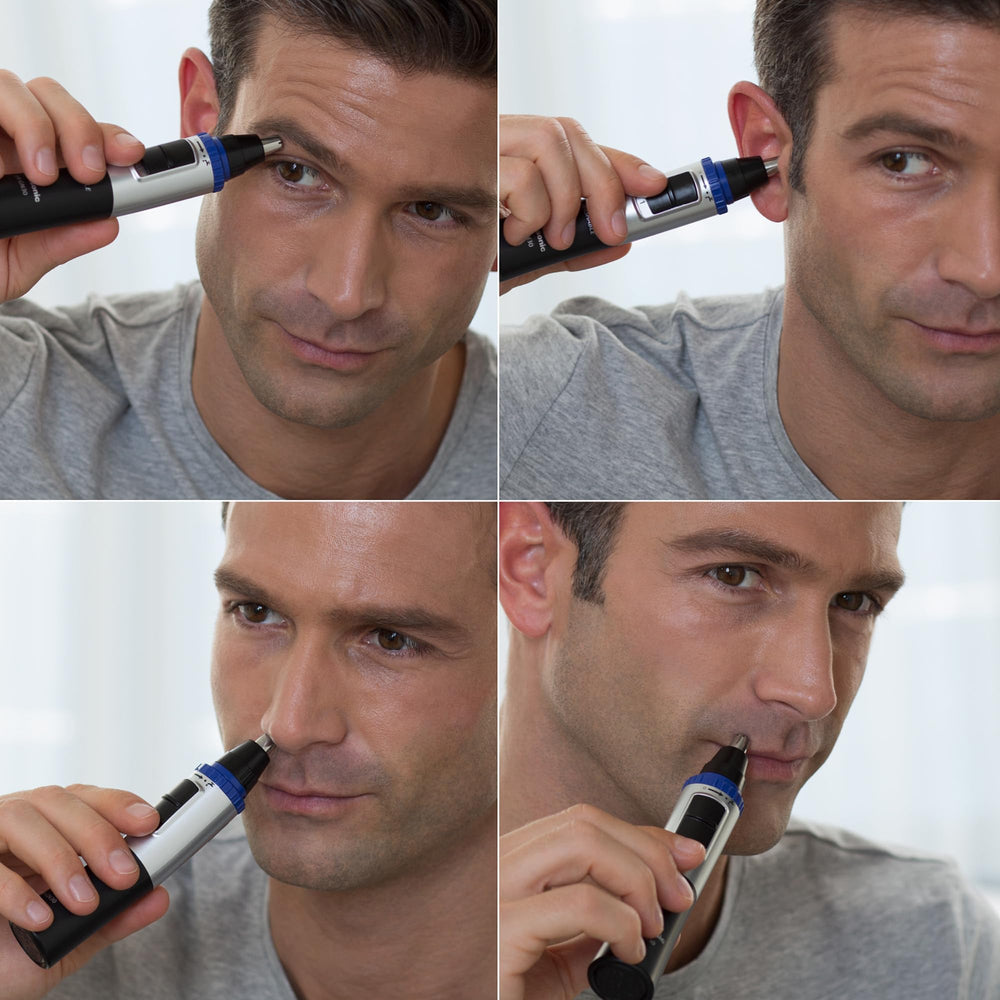 Panasonic ER-GN30-K trimmer ears detail highlighting safe ear hair grooming