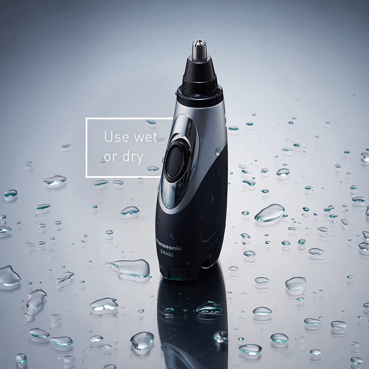 Panasonic ER430K 60-degree blade angle enables clean cuts without pulling.
