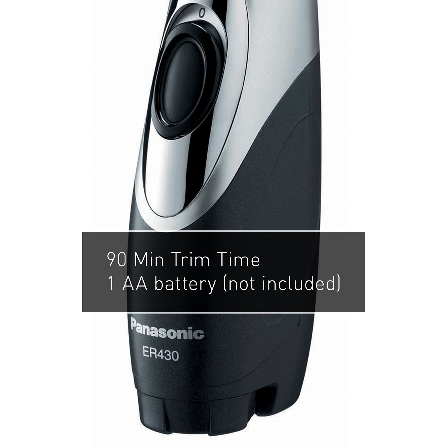 Panasonic ER430K operates on a single AA battery for portable use.
