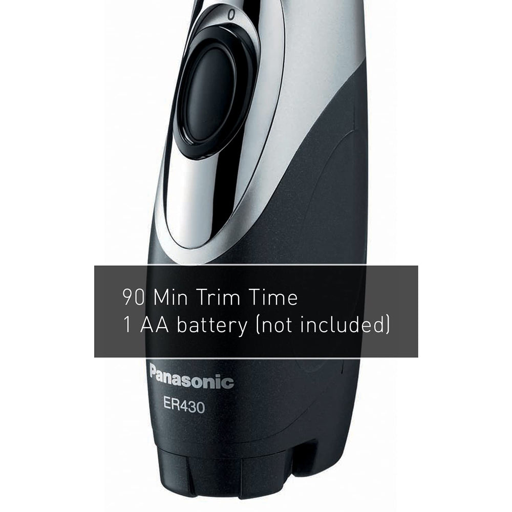 Panasonic ER430K operates on a single AA battery for portable use.