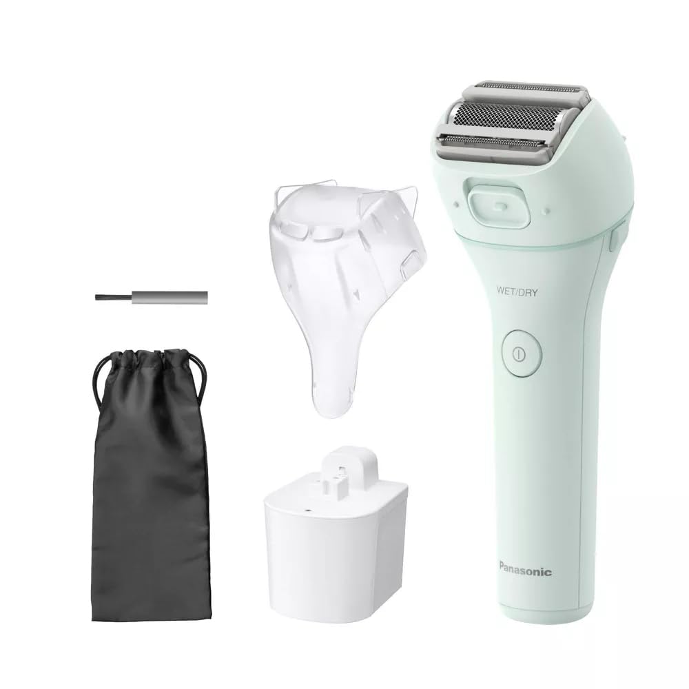 Panasonic ES-WL60-G includes travel pouch and stand for mess-free charging.