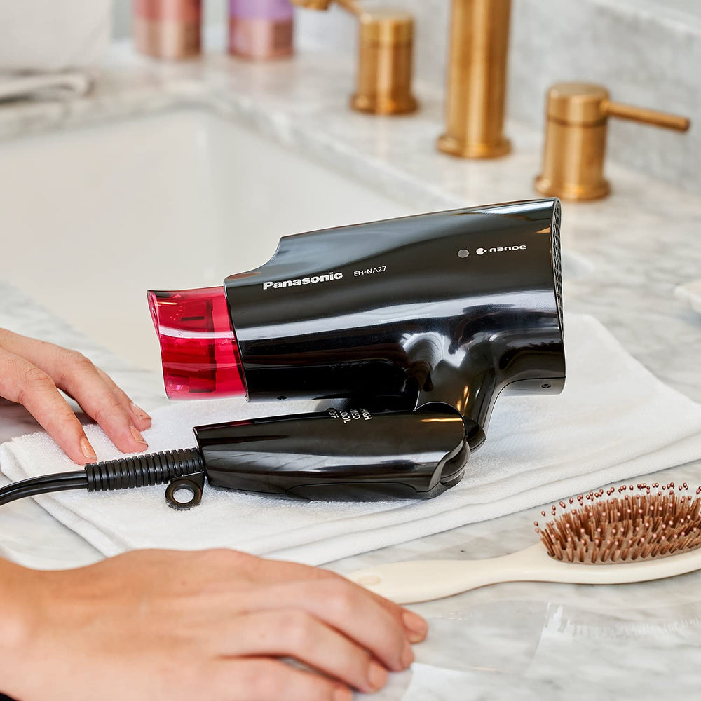 Panasonic nanoe compact hair dryer lightweight-design supports daily use.
