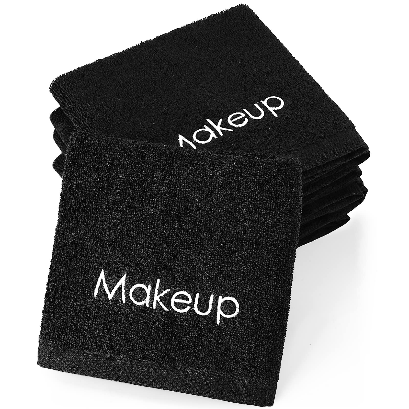 Panelee 13-inch makeup washcloths black bundle for gentle makeup removal