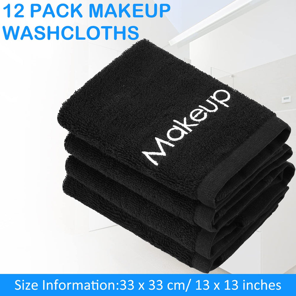 Panelee black makeup towels fabric detail highlighting water absorption