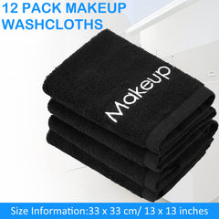 Panelee black makeup towels fabric detail highlighting water absorption