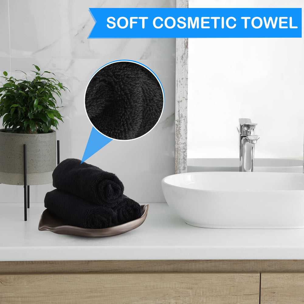 Panelee multi-functional black towels suitable as towels, napkins, or face cloths