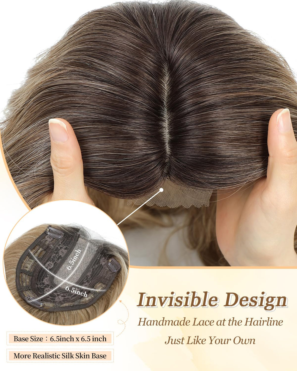 Paneway breathable silk-base lace top creates a natural-looking hairline.