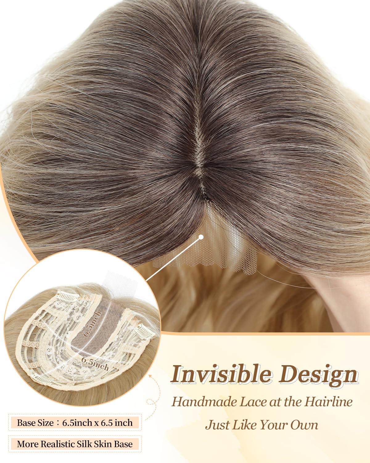 PANEWAY topper detalle lace para línea capilar natural.