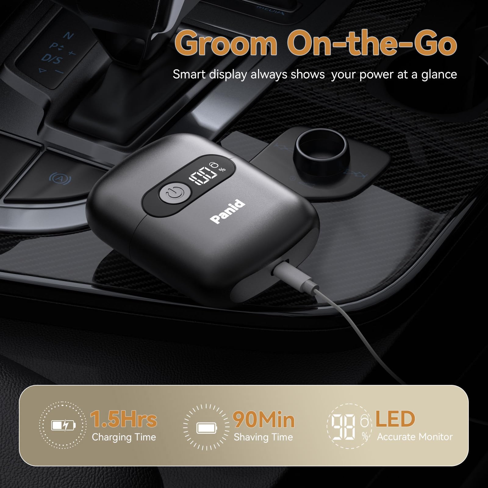Panid electric foil shaver IPX7 waterproof enables shower use and easy cleaning