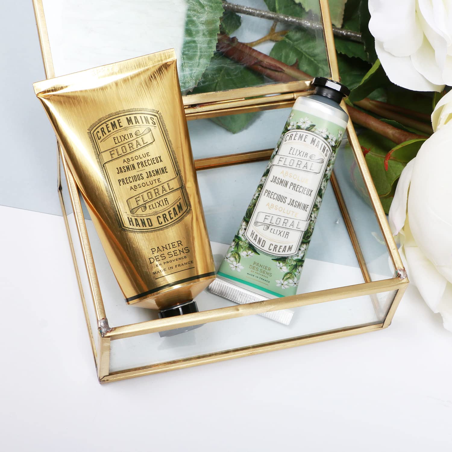 Panier des Sens Jasmin Hand Cream recyclable packaging emphasizes sustainable care
