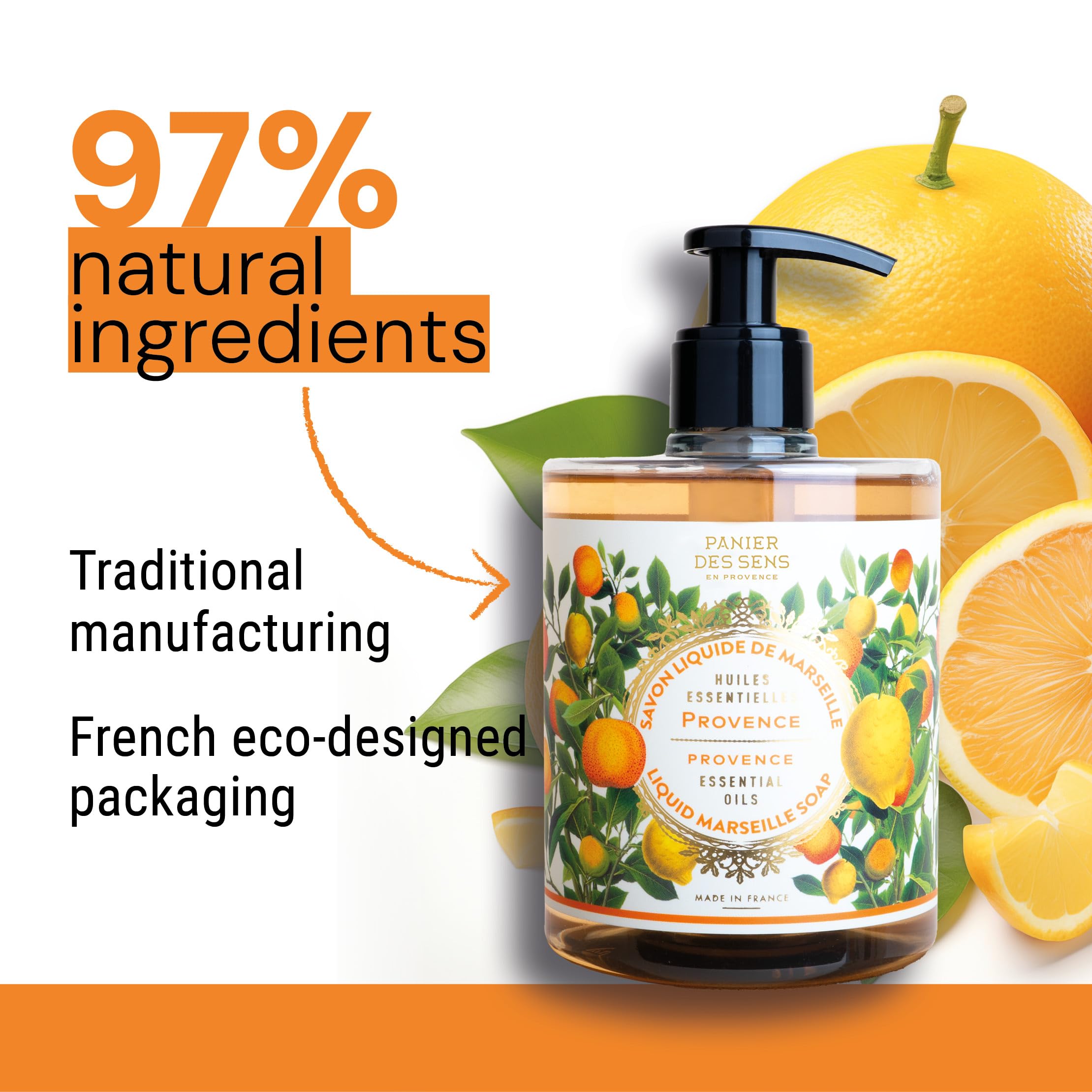 Panier des Sens refill packaging highlights sustainability in kitchen and bath care.