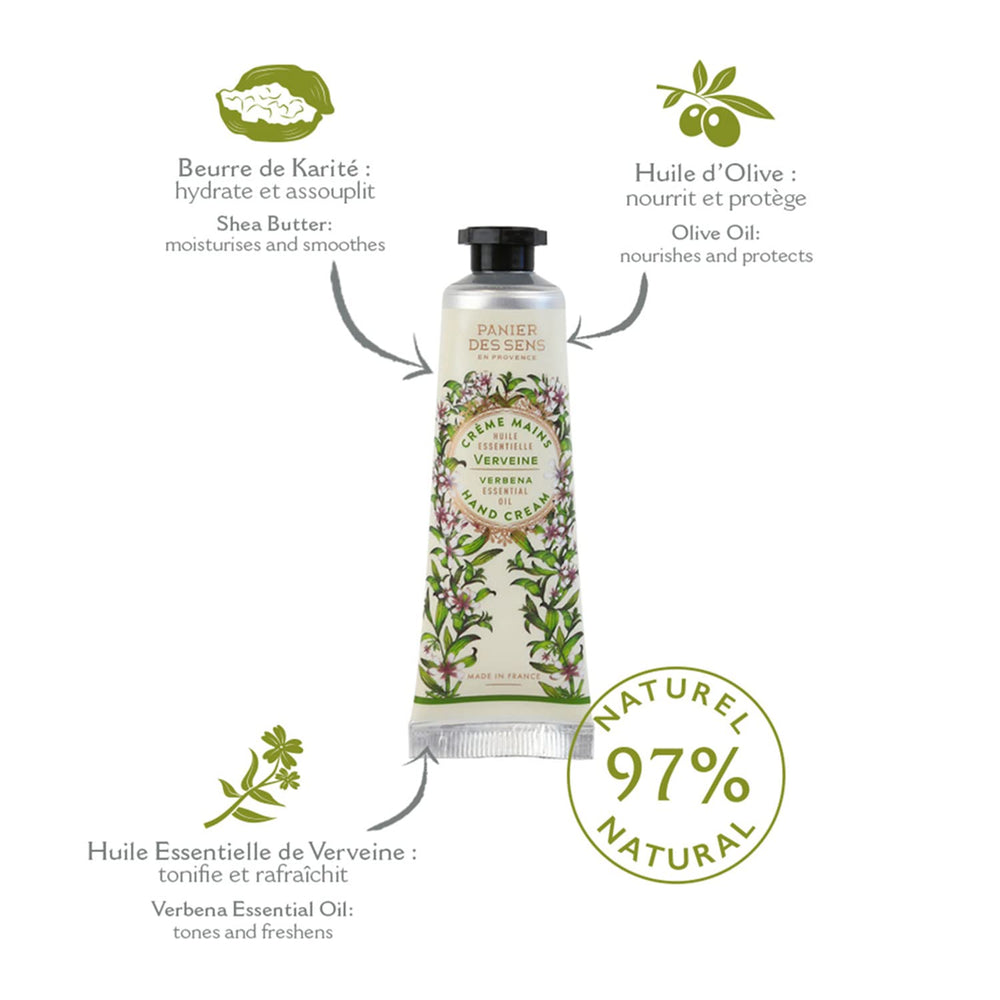 Panier des Sens mini hand cream set shea butter emphasis, rich moisturization for hands.