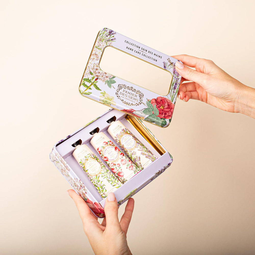 Panier des Sens mini hand cream set travel-size tubes, easy on-the-go skincare.