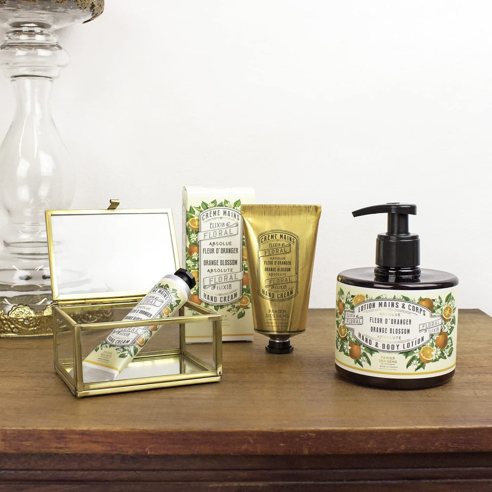 Panier des Sens orange blossom mini hand cream texture demonstrates light, fast-absorbing moisture