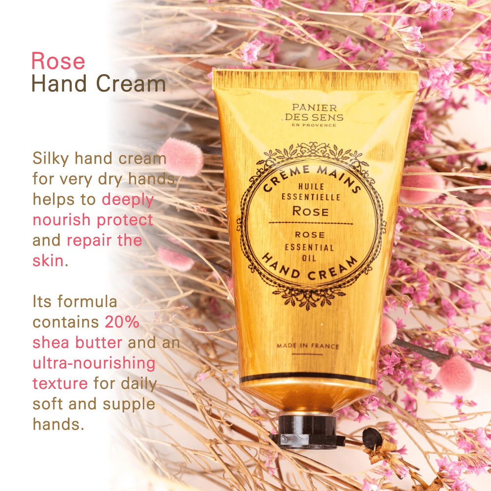 Panier des Sens Rose Hand Cream application on hands