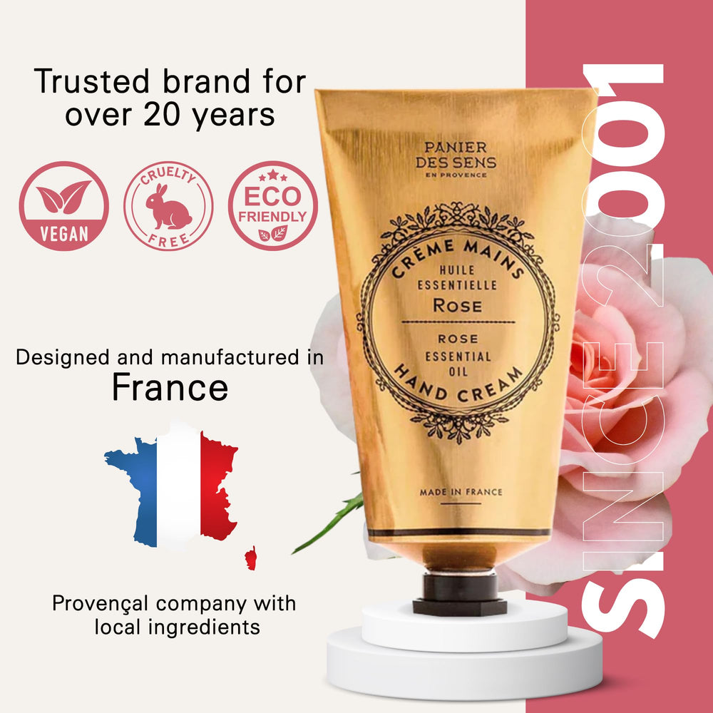 Panier des Sens Rose Hand Cream fragrance diffusion on skin