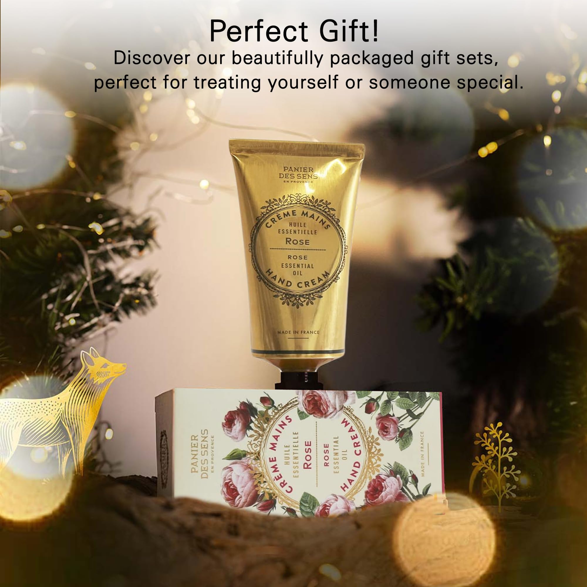 Panier des Sens Rose Hand Cream recyclable packaging emphasis