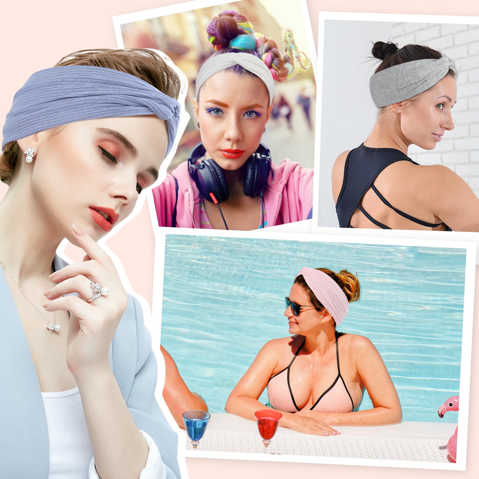 Gift-ready Panleding headbands set with multiple colors for gifting