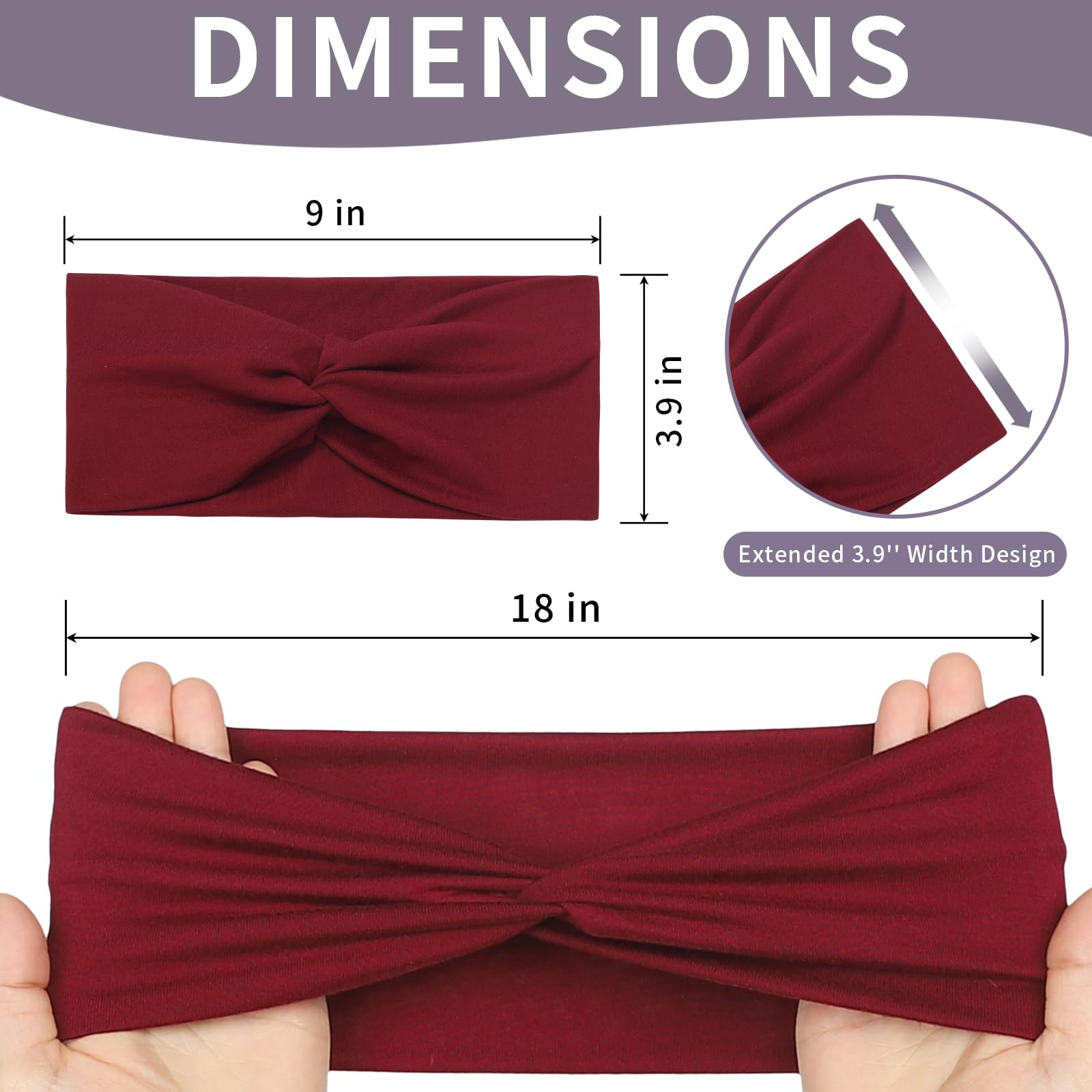 Panleding soft twist knot hairbands closeup showing comfortable fabric