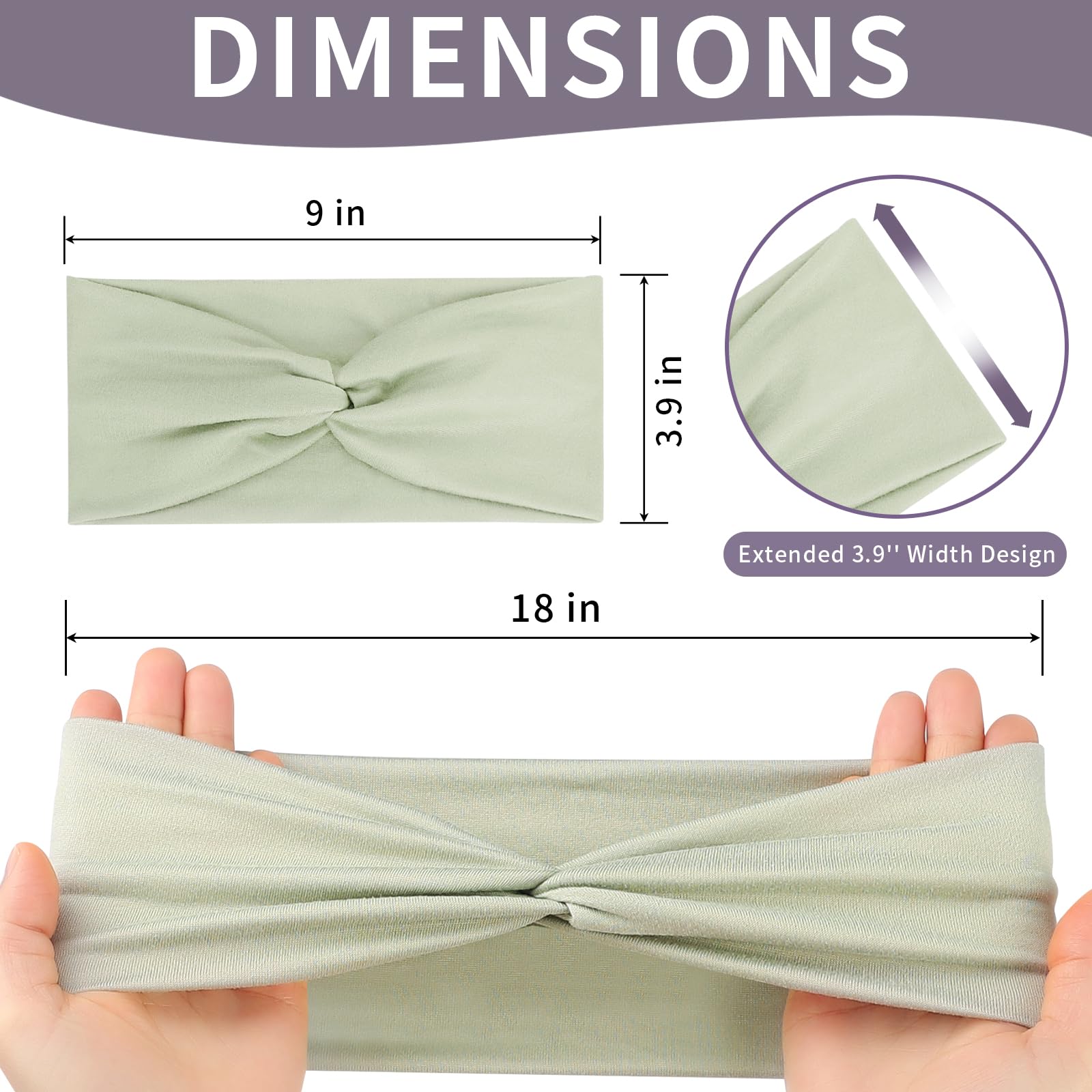 Panleding soft twist knotted headbands elegant design that stays put during workouts