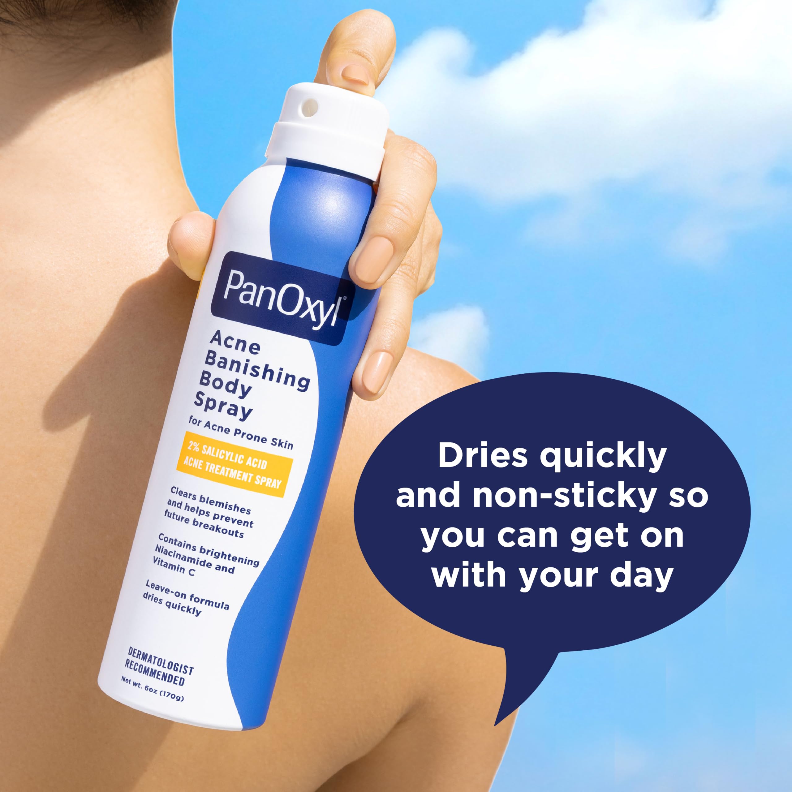 PanOxyl bottle on bathroom shelf showing everyday routine convenience benefit