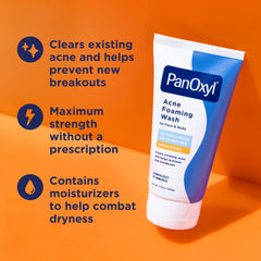 PanOxyl close-up cap and nozzle for easy dispensing and measured use