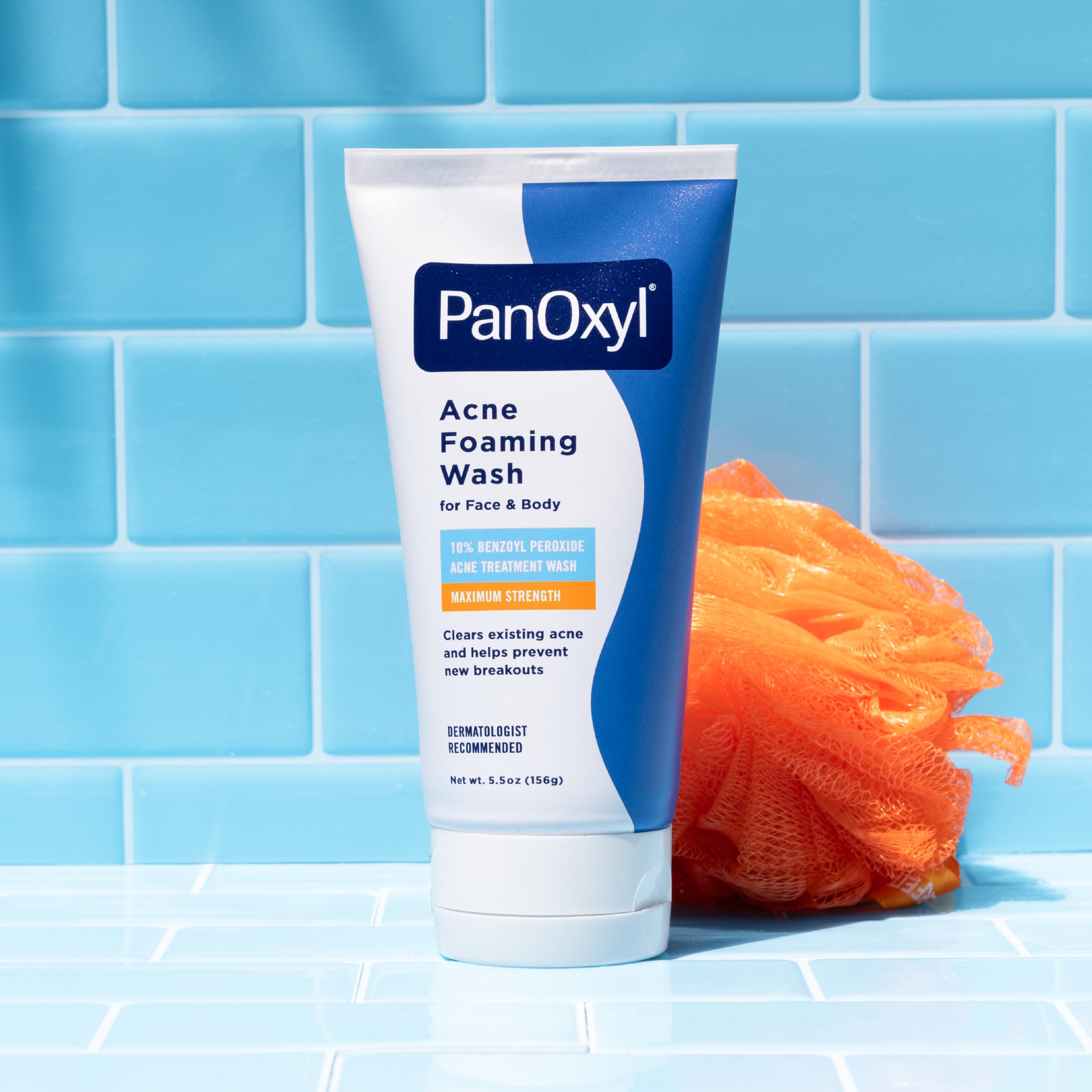 PanOxyl ingredient panel highlighting benzoyl peroxide concentration
