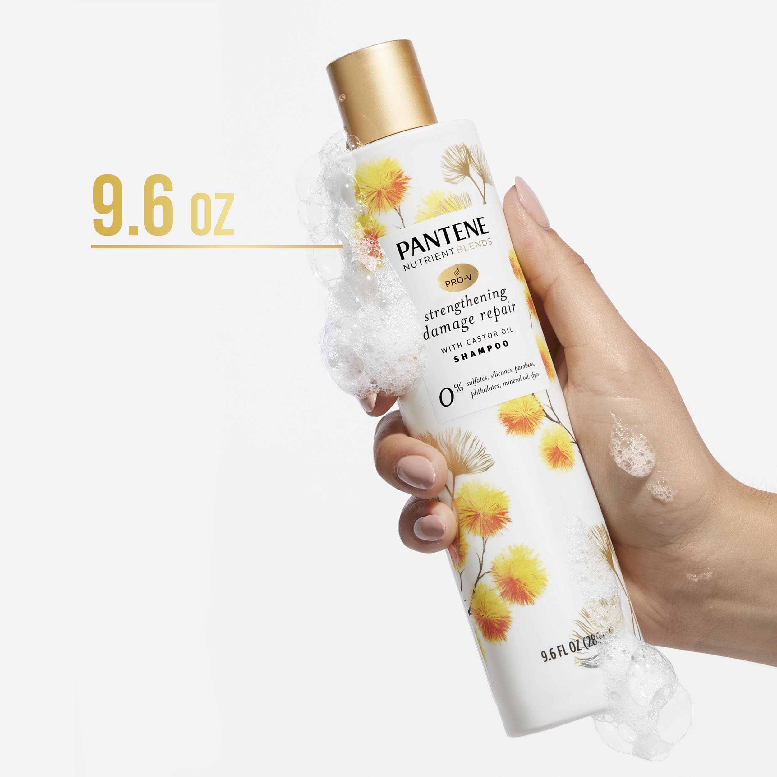 Pantene post-wash hair texture showing smoother, resilient strands