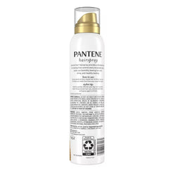 Pantene Air Spray 3 Dot bottle highlights lasting frizz control for smooth looks.