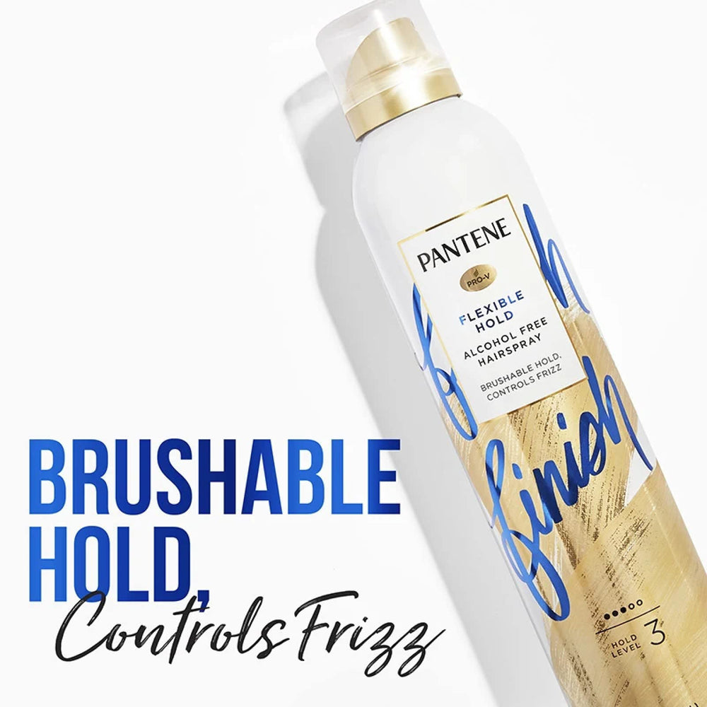 Pantene Air Spray 3 Dot nozzle shows quick-dry performance for on-the-go touchups.