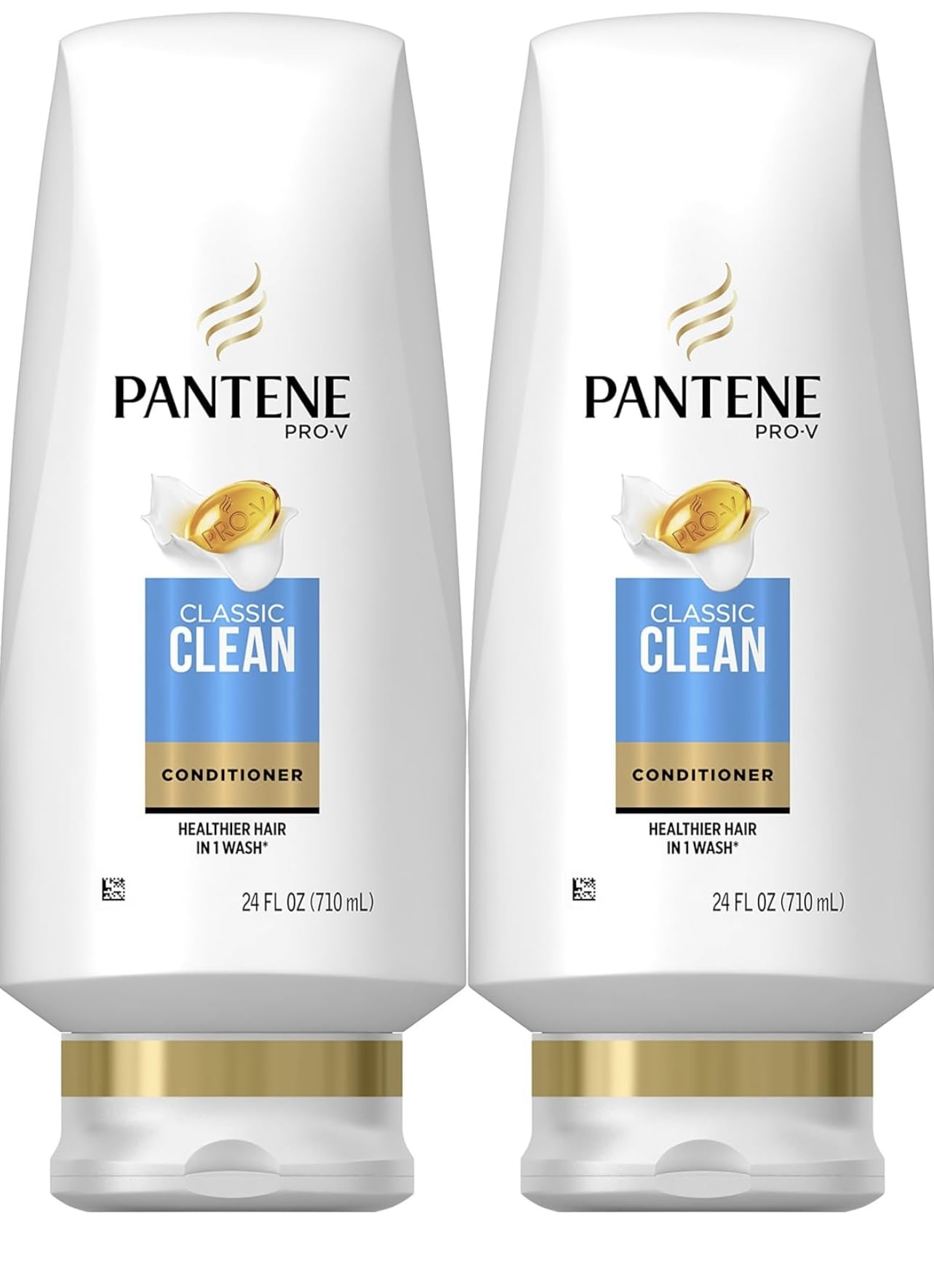 Pantene Classic Clean twin-pack bottles shown for everyday moisture and shine