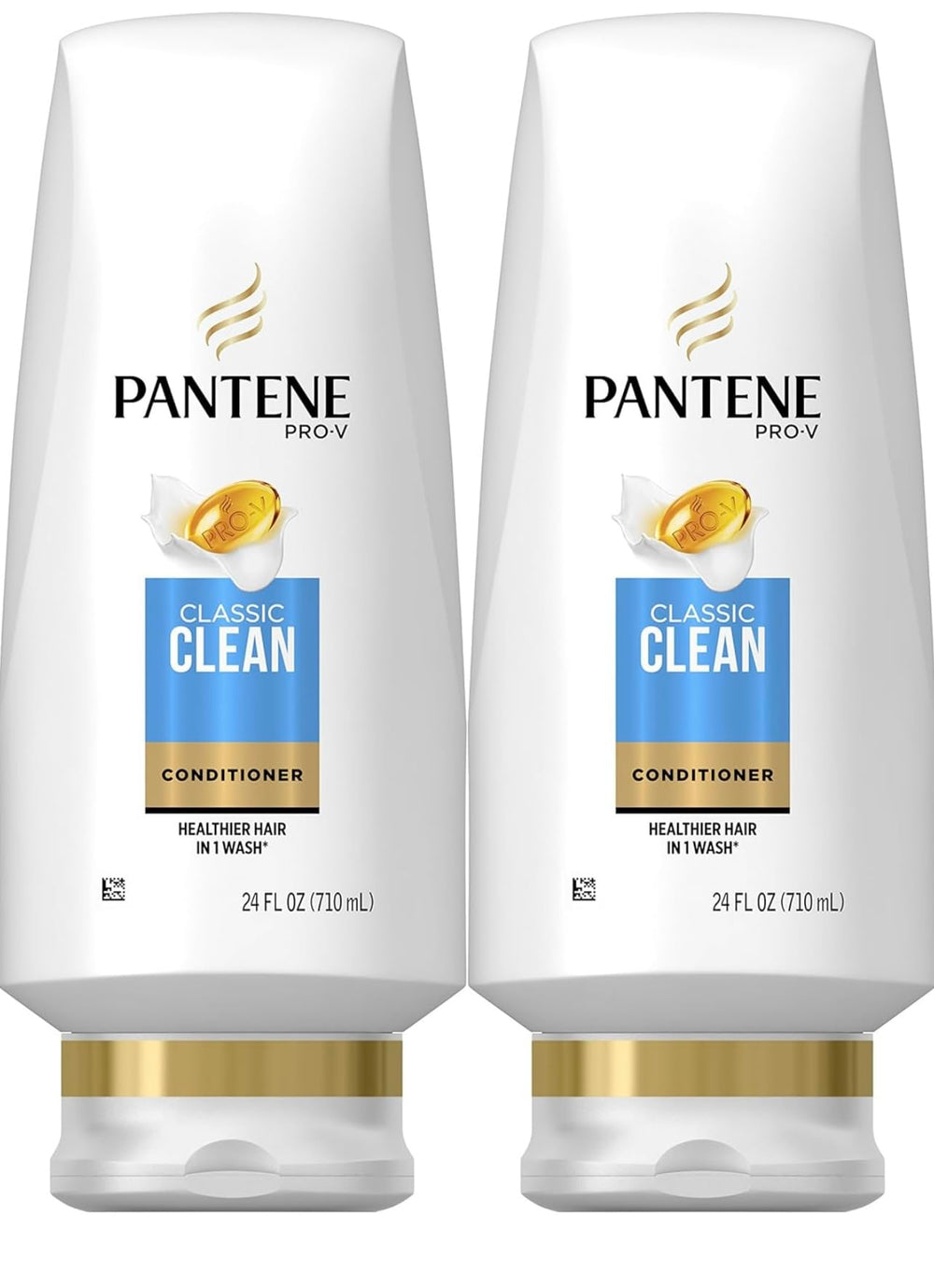 Pantene Classic Clean twin-pack bottles shown for everyday moisture and shine
