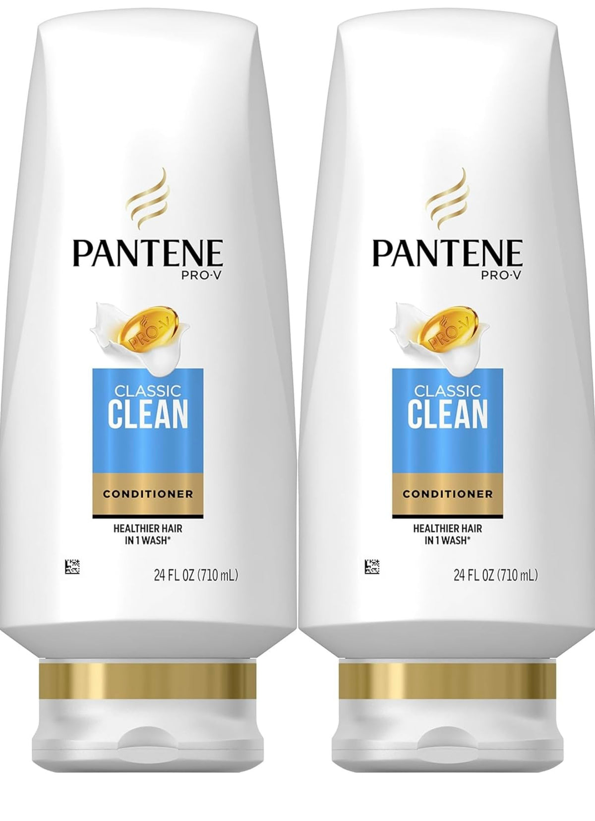 Pantene Classic Clean twin-pack bottles shown for everyday moisture and shine