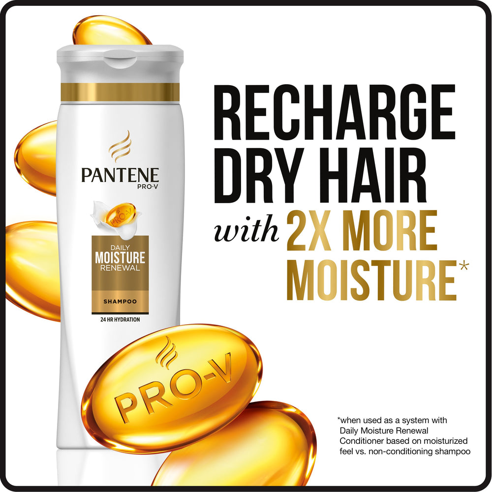 Pantene conditioner glossy strands close-up illustrating hydration and shine.