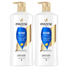 Pantene Conditioner Twin Pack front view with two bottles delivering color-safe hydration.