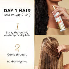 Pantene Conditioning Detangler Spray after use delivers a soft, glossy finish.