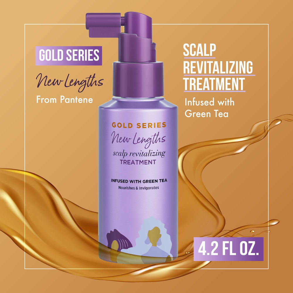 Pantene Gold Series scalp treatment being applied directly to the scalp for nourishment