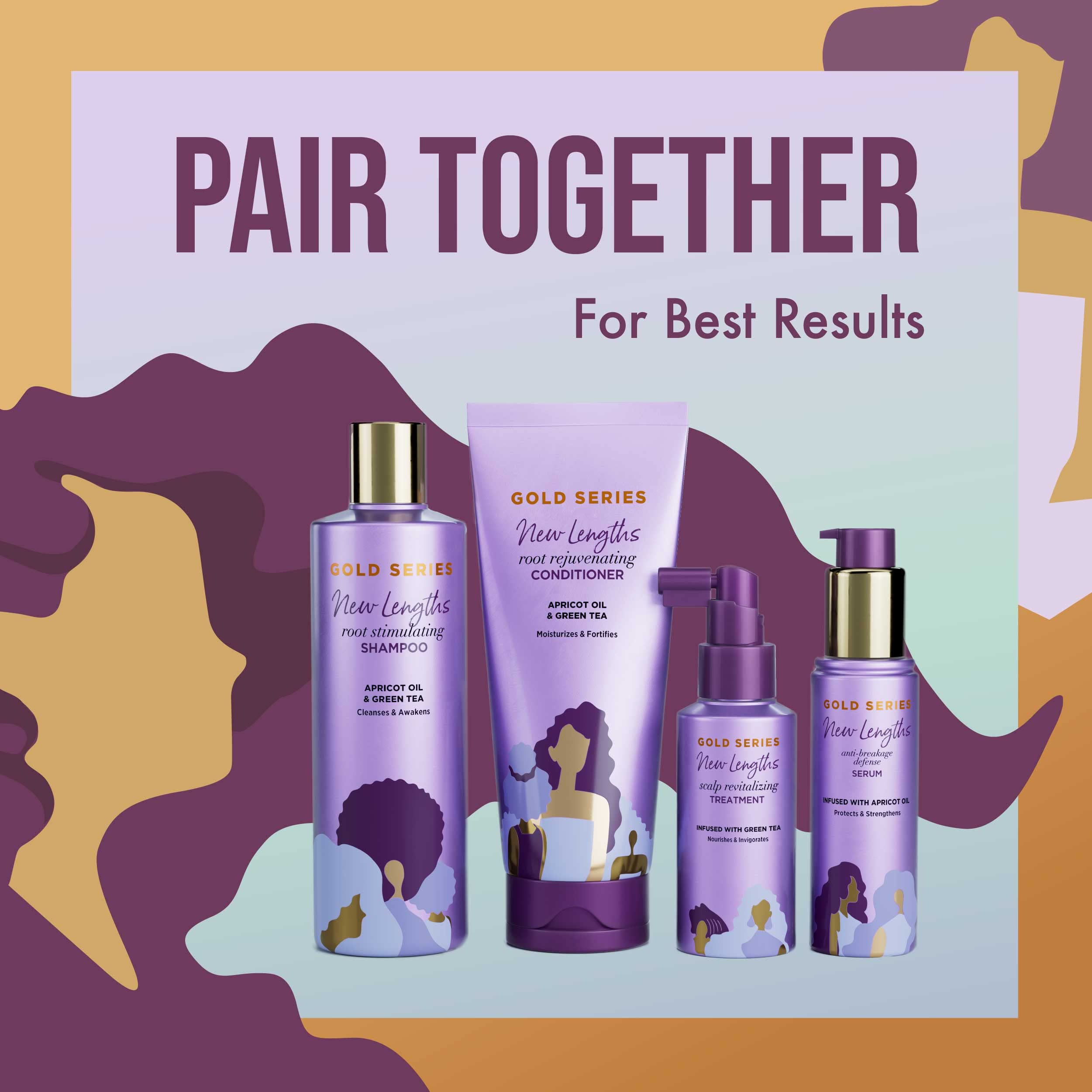 Pantene Gold Series scalp treatment applied to damp hair for even distribution