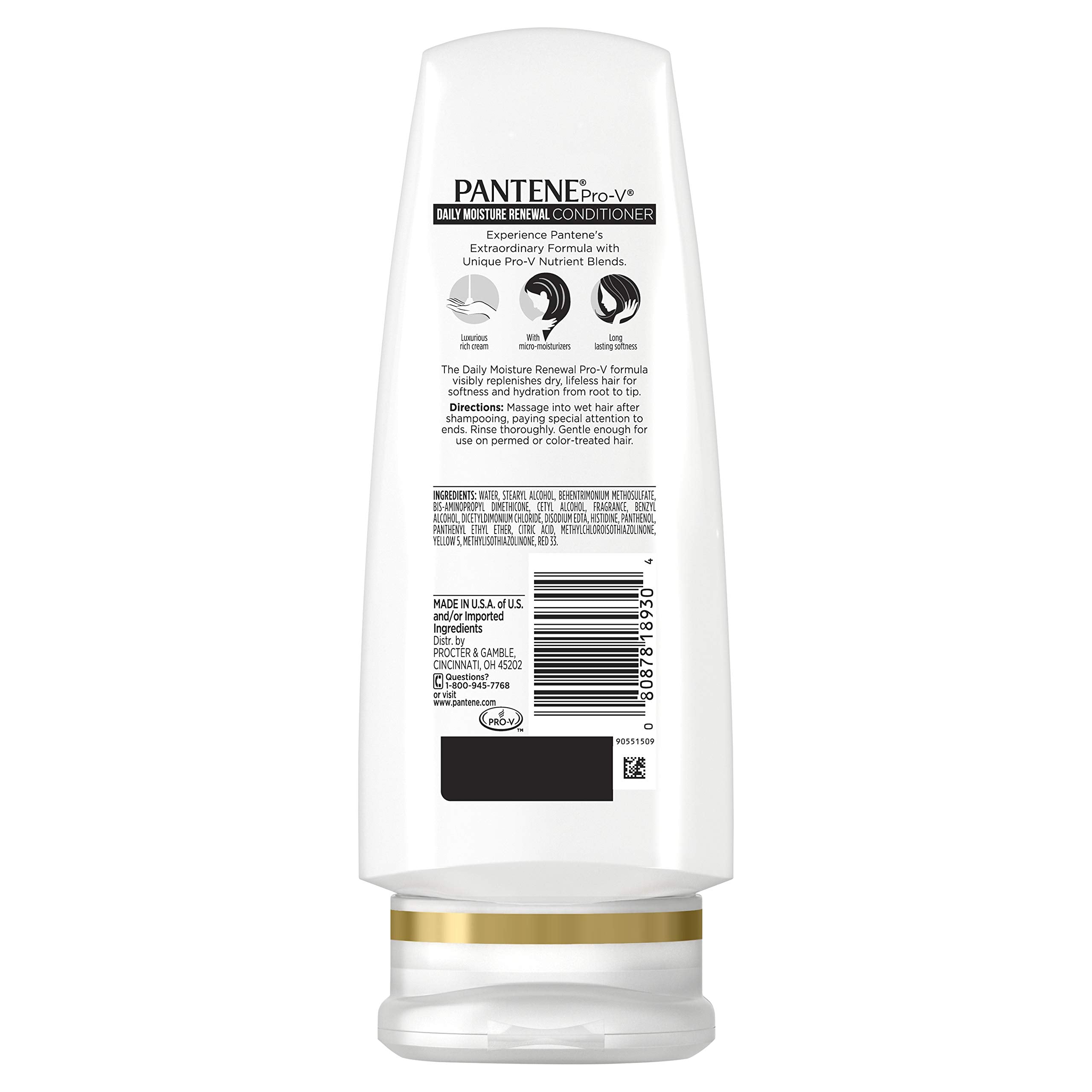 Pantene hair after use close-up showing soft, smooth texture.
