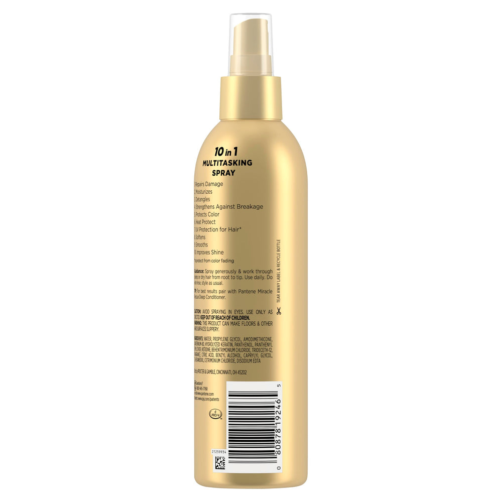 Pantene Miracle Rescue bottle shown in hand for daily use.