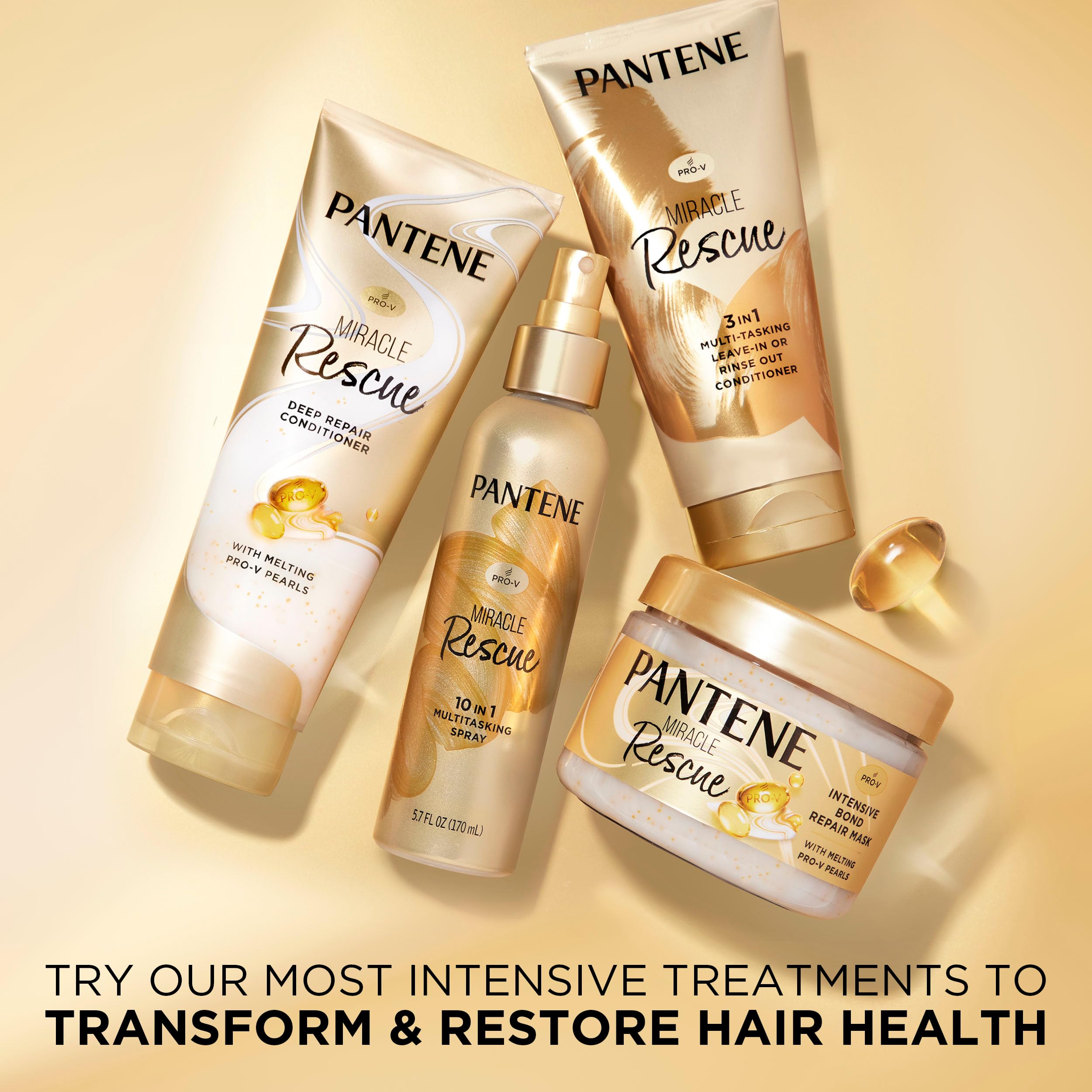 Pantene Miracle Rescue paired with Leave-In Spray for enhanced results
