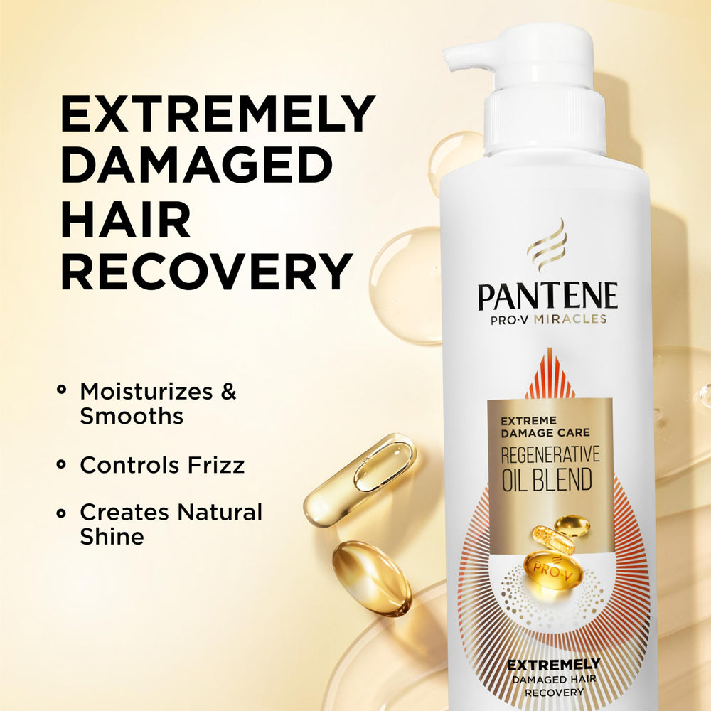 Pantene Pro-V Miracles shampoo lather close-up showing rich foam for nourishment.