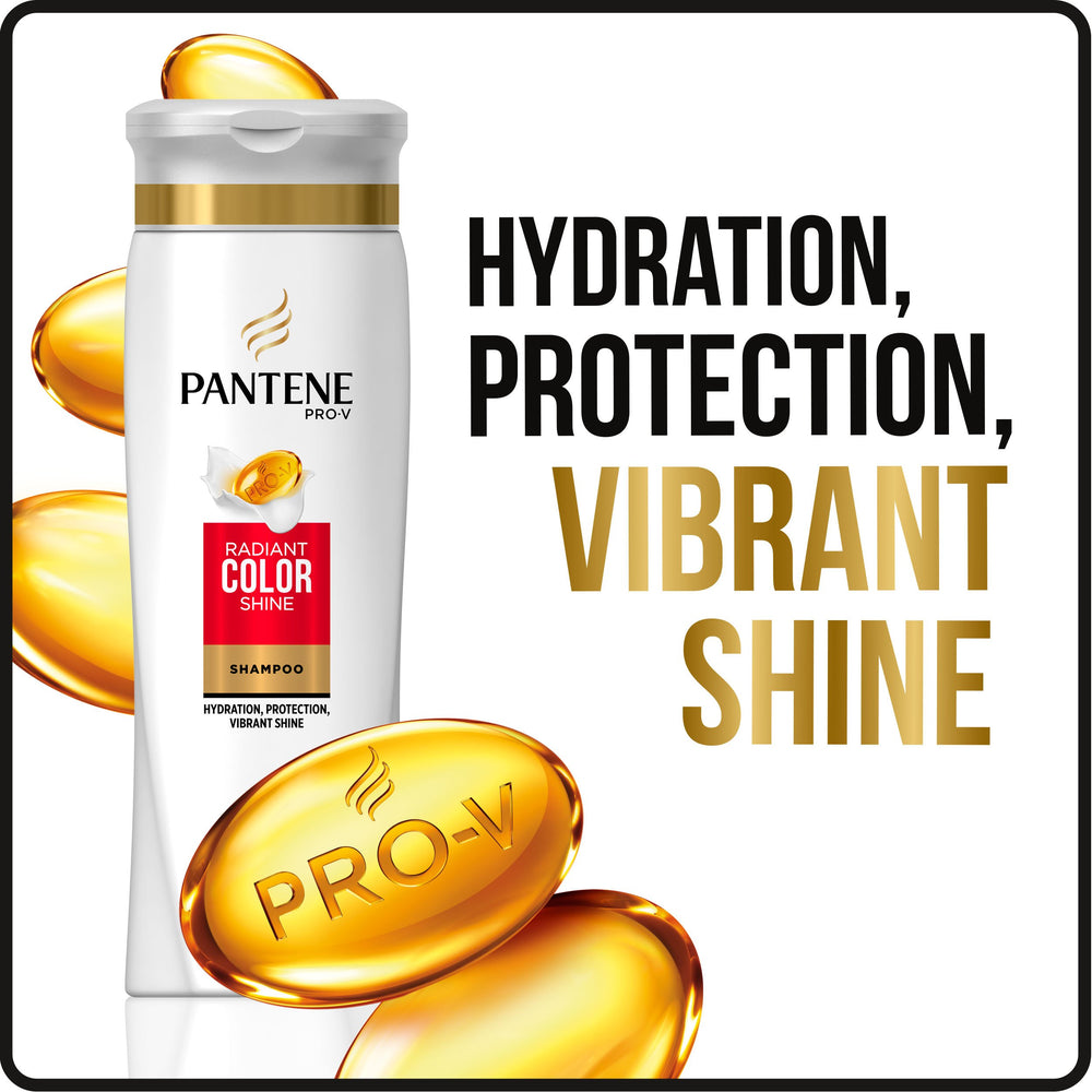 Pantene Pro-V nutrients and antioxidants graphic signals strengthening care