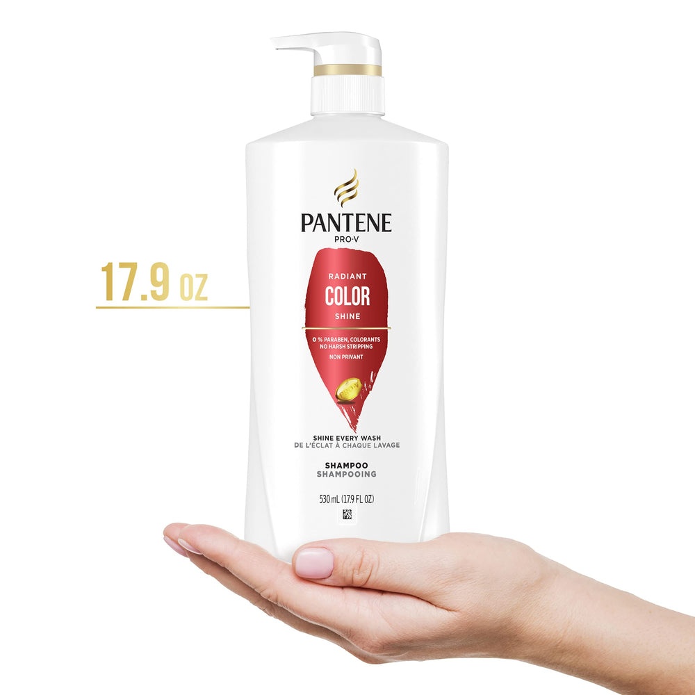Pantene PRO-V Radiant Color Shine conditioner-pair enhances lasting shine when used together.
