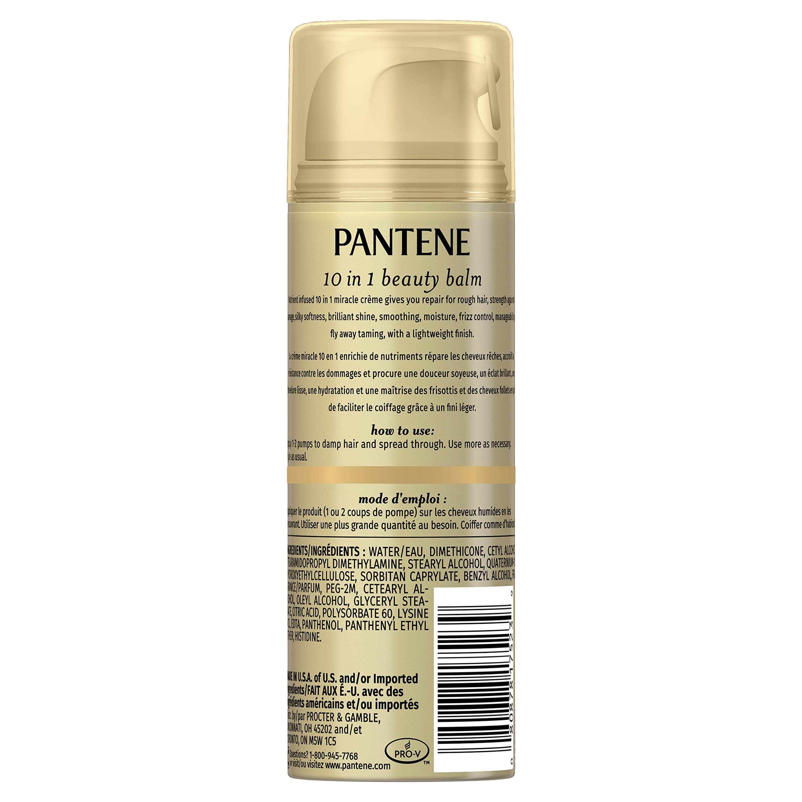 Pantene Pro-V Ultimate 10 Beauty Balm cream application to damp hair for smooth results