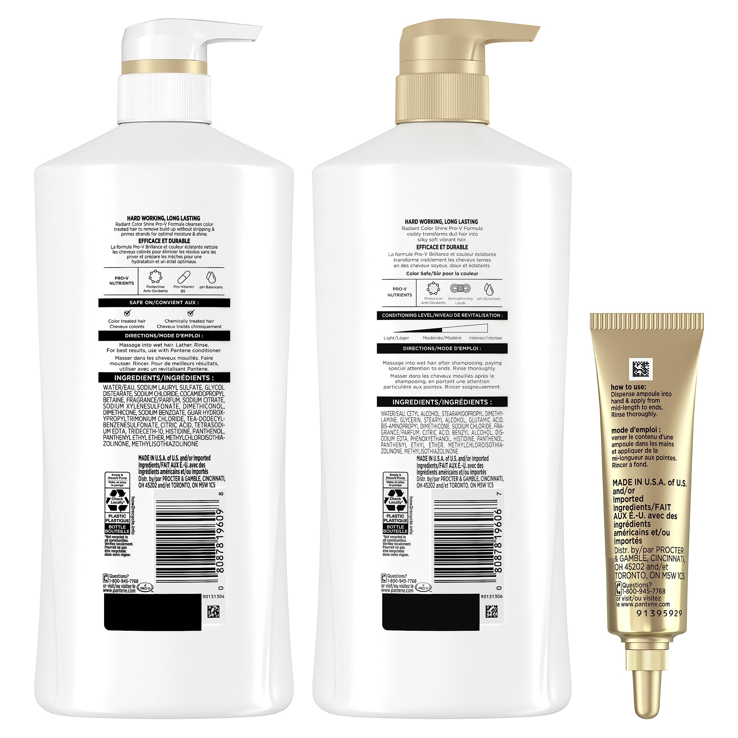 Pantene Radiant Color Shine collection packaging showing extended color protection